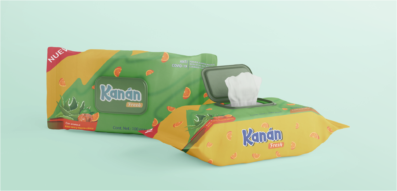 Empaque de toallas húmedas Kanan