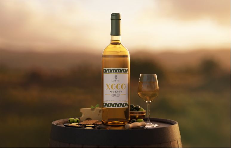 Botella de vino blanco XOCO